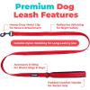 image:imageBest Pet Supplies Voyager Reflective Dog Leash or Collar with Neoprene Handle for Small Medium and Large Breed Puppies Cute and Heavy Duty for Walking Running and Training  Moss Green Leash SLeash Red