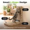 image:imageBest Pet Supplies Catify Cat Scratcher Fun Interactive Scratchers Posts Poles Claw Safe Furniture Saver Indoor Play Support Natural Cat Behaviors Heavy Duty  LShape Scratcher 165 x 114LShape Scratcher