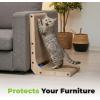 image:imageBest Pet Supplies Catify Cat Scratcher Fun Interactive Scratchers Posts Poles Claw Safe Furniture Saver Indoor Play Support Natural Cat Behaviors Heavy Duty  LShape Scratcher 165 x 114LShape Scratcher
