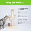 image:imageBest Pet Supplies Catify Cat Scratcher Fun Interactive Scratchers Posts Poles Claw Safe Furniture Saver Indoor Play Support Natural Cat Behaviors Heavy Duty  LShape Scratcher 165 x 114Scratching Post Beige