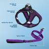 image:imageBest Pet Supplies Voyager Stepin Air All Weather Mesh Harness and Reflective Dog 5ft Leash Combo with Neoprene Handle for Small Medium and Large Breed Puppies  Set Moss Green MediumHarness Leash Bundle PurpleBlack Trim
