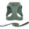 image:imageBest Pet Supplies Voyager Stepin Air All Weather Mesh Harness and Reflective Dog 5ft Leash Combo with Neoprene Handle for Small Medium and Large Breed Puppies  Set Moss Green MediumHarness Leash Set Moss Green