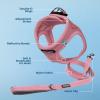 image:imageBest Pet Supplies Voyager Stepin Air All Weather Mesh Harness and Reflective Dog 5ft Leash Combo with Neoprene Handle for Small Medium and Large Breed Puppies  Set Moss Green MediumHarness Leash Set Pink