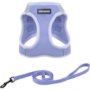 image:imageVoyager Stepin Pet Harness  All Weather Mesh Adjustable Step in Harness for Cats and Dogs by Best Pet Supplies  307 Set Lavender S307 Set Lavender