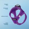image:imageBest Pet Supplies Voyager Stepin Air Harness  All Weather Mesh Reflective No Pull Harness for Dogs Cats  Secure with Hook amp Loop Fastener Buckle Double DRings  Khaki SHarness Purple