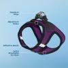 image:imageBest Pet Supplies Voyager Stepin Air Harness  All Weather Mesh Reflective No Pull Harness for Dogs Cats  Secure with Hook amp Loop Fastener Buckle Double DRings  Khaki SHarness PurpleBlack Trim