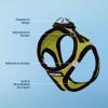 image:imageBest Pet Supplies Voyager Stepin Air Harness  All Weather Mesh Reflective No Pull Harness for Dogs Cats  Secure with Hook amp Loop Fastener Buckle Double DRings  Khaki SHarness Lime GreenBlack Trim