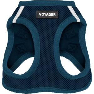 image:imageBest Pet Supplies Voyager Stepin Air Harness  All Weather Mesh Reflective No Pull Harness for Dogs Cats  Secure with Hook amp Loop Fastener Buckle Double DRings  Khaki SHarness Blue
