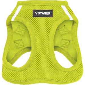 image:imageBest Pet Supplies Voyager Stepin Air Harness  All Weather Mesh Reflective No Pull Harness for Dogs Cats  Secure with Hook amp Loop Fastener Buckle Double DRings  Khaki SHarness Lime Green