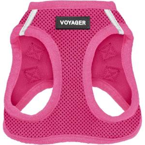 image:imageBest Pet Supplies Voyager Stepin Air Harness  All Weather Mesh Reflective No Pull Harness for Dogs Cats  Secure with Hook amp Loop Fastener Buckle Double DRings  Khaki SHarness Fuchsia