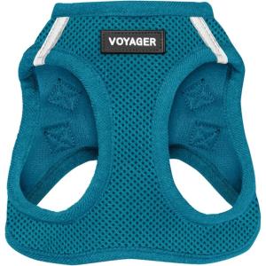 image:imageBest Pet Supplies Voyager Stepin Air Harness  All Weather Mesh Reflective No Pull Harness for Dogs Cats  Secure with Hook amp Loop Fastener Buckle Double DRings  Khaki SHarness Turquoise