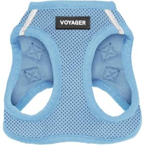image:imageBest Pet Supplies Voyager Stepin Air Harness  All Weather Mesh Reflective No Pull Harness for Dogs Cats  Secure with Hook amp Loop Fastener Buckle Double DRings  Khaki SHarness Baby Blue