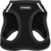 image:imageBest Pet Supplies  All Weather MeshPlush Reflective No Pull Harness for Small Medium Dogs Cats  Secure with Hook amp Loop Fastener Buckle Double DRings  PinkBlack Trim MHarness BlackBlack Trim