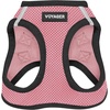 image:imageBest Pet Supplies  All Weather MeshPlush Reflective No Pull Harness for Small Medium Dogs Cats  Secure with Hook amp Loop Fastener Buckle Double DRings  PinkBlack Trim MHarness PinkBlack Trim