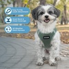 image:imageBest Pet Supplies  All Weather MeshPlush Reflective No Pull Harness for Small Medium Dogs Cats  Secure with Hook amp Loop Fastener Buckle Double DRings  PinkBlack Trim MHarness Moss Green