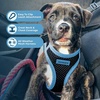 image:imageBest Pet Supplies  All Weather MeshPlush Reflective No Pull Harness for Small Medium Dogs Cats  Secure with Hook amp Loop Fastener Buckle Double DRings  PinkBlack Trim MHarness BlackBlue Trim