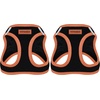 image:imageBest Pet Supplies  All Weather MeshPlush Reflective No Pull Harness for Small Medium Dogs Cats  Secure with Hook amp Loop Fastener Buckle Double DRings  PinkBlack Trim MHarness BlackOrange Trim