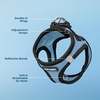 image:imageBest Pet Supplies  All Weather MeshPlush Reflective No Pull Harness for Small Medium Dogs Cats  Secure with Hook amp Loop Fastener Buckle Double DRings  PinkBlack Trim MHarness Baby BlueBlack Trim