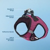 image:imageBest Pet Supplies  All Weather MeshPlush Reflective No Pull Harness for Small Medium Dogs Cats  Secure with Hook amp Loop Fastener Buckle Double DRings  PinkBlack Trim MHarness Fuchsia 2Tone