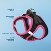 image:imageBest Pet Supplies  All Weather MeshPlush Reflective No Pull Harness for Small Medium Dogs Cats  Secure with Hook amp Loop Fastener Buckle Double DRings  PinkBlack Trim MHarness BlackPink Trim