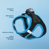 image:imageBest Pet Supplies  All Weather MeshPlush Reflective No Pull Harness for Small Medium Dogs Cats  Secure with Hook amp Loop Fastener Buckle Double DRings  PinkBlack Trim MHarness BlackBlue Trim