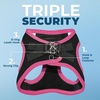 image:imageBest Pet Supplies  All Weather MeshPlush Reflective No Pull Harness for Small Medium Dogs Cats  Secure with Hook amp Loop Fastener Buckle Double DRings  PinkBlack Trim MHarness BlackPink Trim