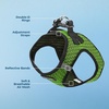 image:imageBest Pet Supplies  All Weather MeshPlush Reflective No Pull Harness for Small Medium Dogs Cats  Secure with Hook amp Loop Fastener Buckle Double DRings  PinkBlack Trim MArns verde lima 2 tonos