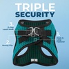 image:imageBest Pet Supplies  All Weather MeshPlush Reflective No Pull Harness for Small Medium Dogs Cats  Secure with Hook amp Loop Fastener Buckle Double DRings  PinkBlack Trim MHarness Turquoise 2Tone