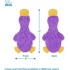 image:imageBest Pet Supplies Squeaky Dog Toys with Soft Durable Fabric for Small Medium and Large Pets Interactive Toy for Indoor Play Supports Active Biting and Play  4 Figures MediumaCrinkle Duck Light Purple