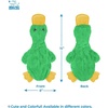 image:imageBest Pet Supplies Squeaky Dog Toys with Soft Durable Fabric for Small Medium and Large Pets Interactive Toy for Indoor Play Supports Active Biting and Play  4 Figures MediumaCrinkle Duck Light Green
