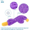image:imageBest Pet Supplies Squeaky Dog Toys with Soft Durable Fabric for Small Medium and Large Pets Interactive Toy for Indoor Play Supports Active Biting and Play  4 Figures MediumaCrinkle Duck Light Purple