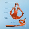 image:imageBest Pet Supplies Voyager Adjustable Stepin Flex Breathable Mesh Dog Harness for Small Medium Large Dogs Moss Green SHarness Leash Set Orange
