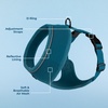 image:imageBest Pet Supplies Voyager Aerolite Over the Head Dog Harness No Pull Breathable Air Mesh Vest Quick Dry with Reflective Stitching Adjustable Escape Resistant Harness  Blue LargeTurquoise