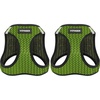 image:imageBest Pet Supplies  All Weather MeshPlush Reflective No Pull Harness for Small Medium Dogs Cats  Secure with Hook amp Loop Fastener Buckle Double DRings  PinkBlack Trim MArns verde lima 2 tonos