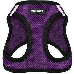 image:imageBest Pet Supplies  All Weather MeshPlush Reflective No Pull Harness for Small Medium Dogs Cats  Secure with Hook amp Loop Fastener Buckle Double DRings  PinkBlack Trim MHarness PurpleBlack Trim