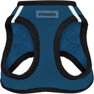 image:imageBest Pet Supplies  All Weather MeshPlush Reflective No Pull Harness for Small Medium Dogs Cats  Secure with Hook amp Loop Fastener Buckle Double DRings  PinkBlack Trim MHarness BlueBlack Trim