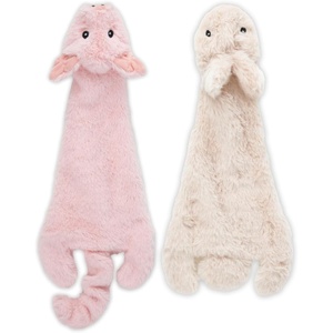 image:imageBest Pet Supplies Squeaky Dog Toys with Soft Durable Fabric for Small Medium and Large Pets Interactive Toy for Indoor Play Supports Active Biting and Play  4 Figures MediumMulticolorPig  Hare