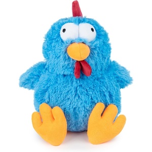 image:imageBest Pet Supplies Squeaky Dog Toys with Soft Durable Fabric for Small Medium and Large Pets Interactive Toy for Indoor Play Supports Active Biting and Play  4 Figures MediumMrs Cluck Blue