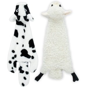 image:imageBest Pet Supplies Squeaky Dog Toys with Soft Durable Fabric for Small Medium and Large Pets Interactive Toy for Indoor Play Supports Active Biting and Play  4 Figures MediumMulticolorSheep  Cow