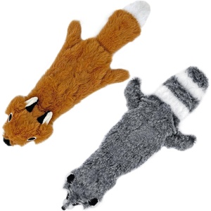 image:imageBest Pet Supplies Squeaky Dog Toys with Soft Durable Fabric for Small Medium and Large Pets Interactive Toy for Indoor Play Supports Active Biting and Play  4 Figures MediumMulticolorRaccoon  Fox