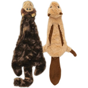 image:imageBest Pet Supplies Squeaky Dog Toys with Soft Durable Fabric for Small Medium and Large Pets Interactive Toy for Indoor Play Supports Active Biting and Play  4 Figures MediumSquirrel  Monkey