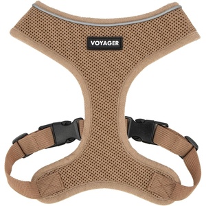 image:imageBest Pet Supplies Voyager Aerolite Over the Head Dog Harness No Pull Breathable Air Mesh Vest Quick Dry with Reflective Stitching Adjustable Escape Resistant Harness  Blue LargeBeige