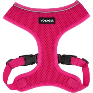 image:imageBest Pet Supplies Voyager Aerolite Over the Head Dog Harness No Pull Breathable Air Mesh Vest Quick Dry with Reflective Stitching Adjustable Escape Resistant Harness  Blue LargeFuchsia