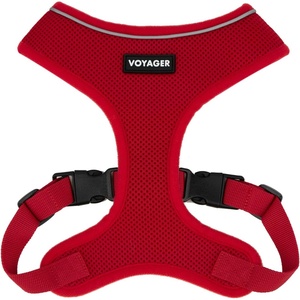 image:imageBest Pet Supplies Voyager Aerolite Over the Head Dog Harness No Pull Breathable Air Mesh Vest Quick Dry with Reflective Stitching Adjustable Escape Resistant Harness  Blue LargeRed