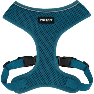 image:imageBest Pet Supplies Voyager Aerolite Over the Head Dog Harness No Pull Breathable Air Mesh Vest Quick Dry with Reflective Stitching Adjustable Escape Resistant Harness  Blue LargeTurquoise