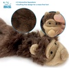 image:imageBest Pet Supplies Squeaky Dog Toys with Soft Durable Fabric for Small Medium and Large Pets Interactive Toy for Indoor Play Supports Active Biting and Play  Bunny Bunny Duck SmallDark BrwonMonkey