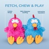 image:imageBest Pet Supplies Squeaky Dog Toys with Soft Durable Fabric for Small Medium and Large Pets Interactive Toy for Indoor Play Supports Active Biting and Play  Bunny Bunny Duck SmallMrs Cluck Blue