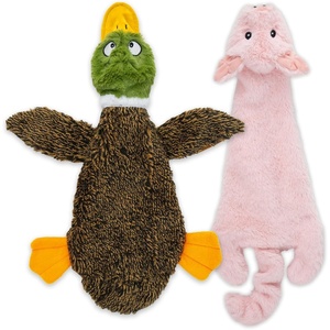 image:imageBest Pet Supplies Squeaky Dog Toys with Soft Durable Fabric for Small Medium and Large Pets Interactive Toy for Indoor Play Supports Active Biting and Play  Bunny Bunny Duck SmallMulticolorPig  Wild Duck