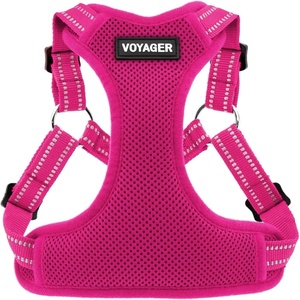 image:imageBest Pet Supplies Voyager Adjustable Stepin Flex Breathable Mesh Dog Harness for Small Medium Large Dogs Leash Set Moss Green MHarness Fuchsia