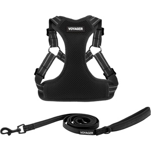 image:imageBest Pet Supplies Voyager Adjustable Stepin Flex Breathable Mesh Dog Harness for Small Medium Large Dogs Leash Set Moss Green MHarness Leash Set Black